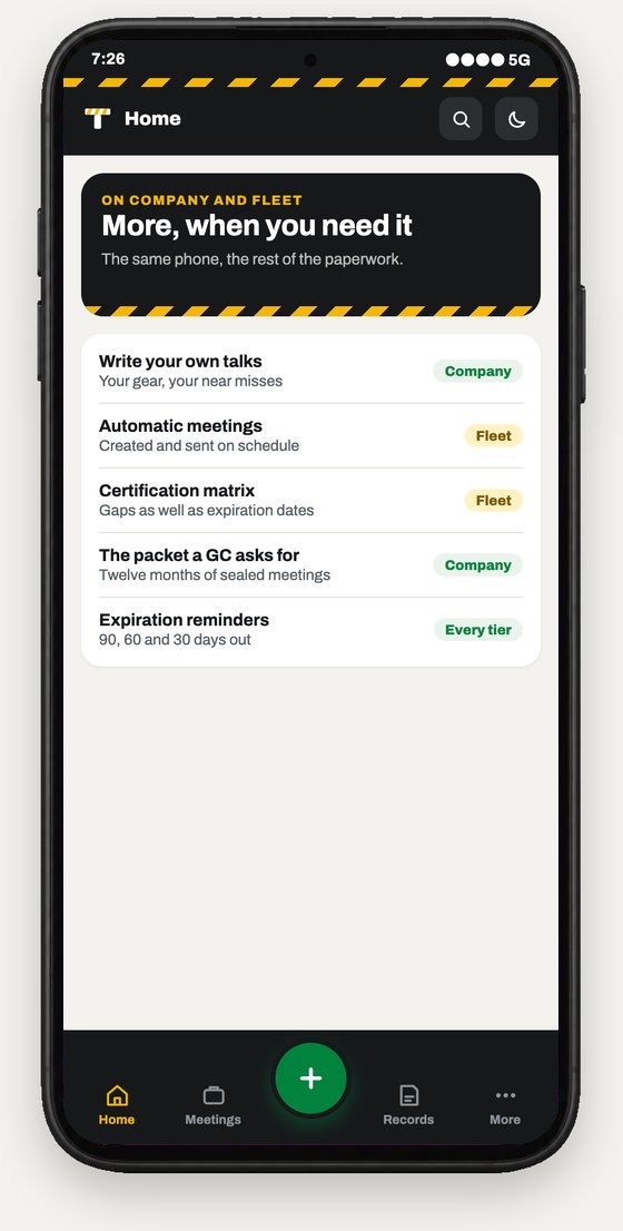 What Company and Fleet add: own topics, automatic meetings, the matrix, the GC packet