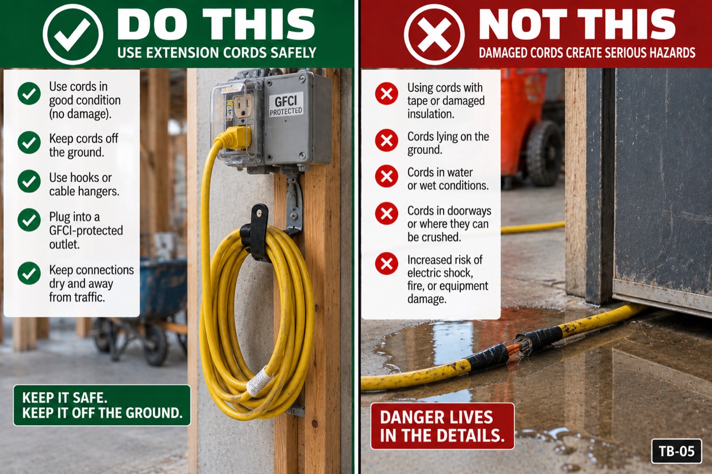 Extension cords and temporary power: the placard for this talk
