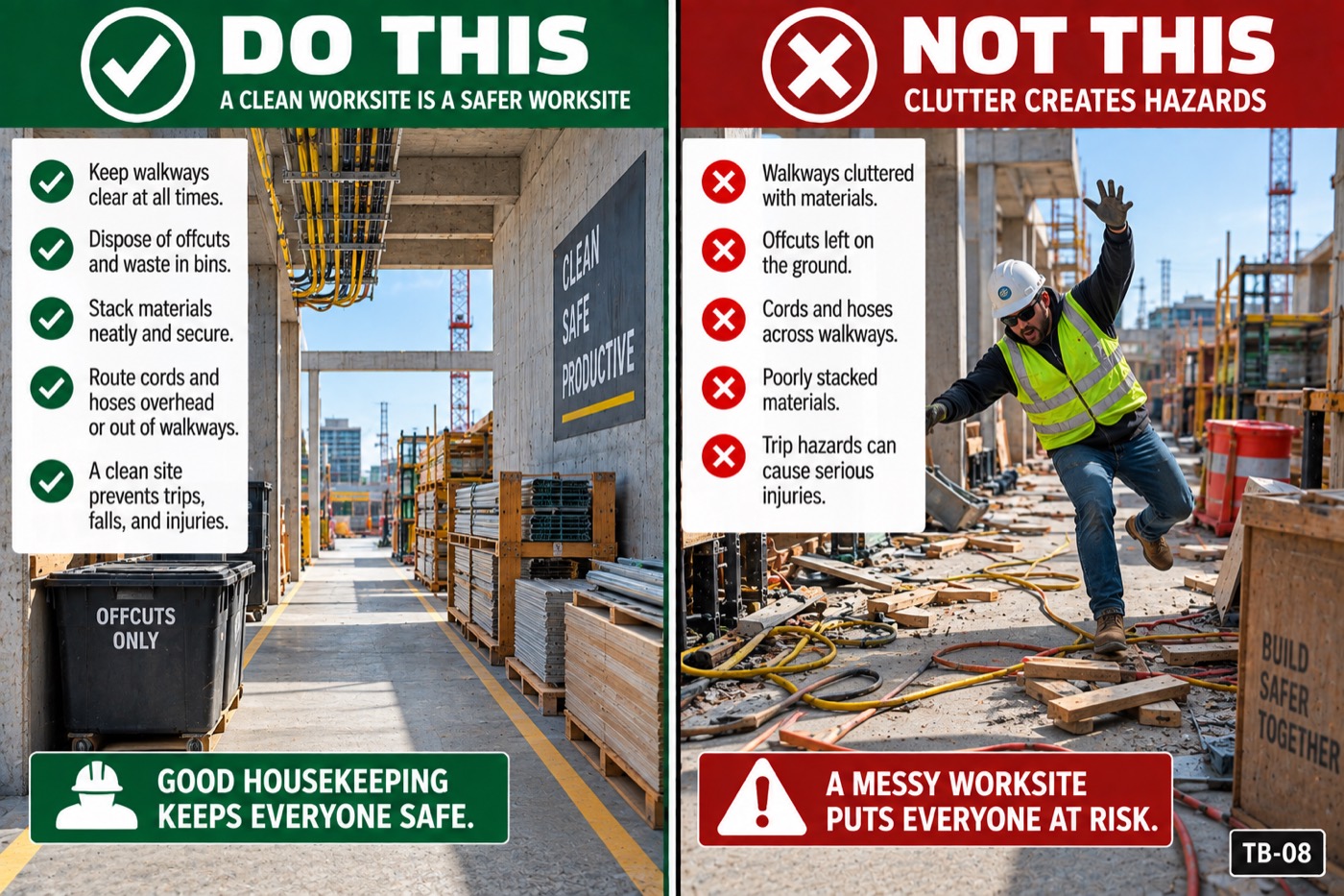 Housekeeping is a safety issue, not a chore: the placard for this talk