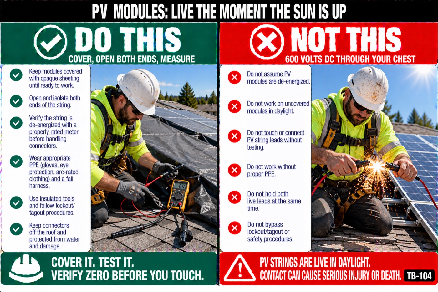 PV modules: live the moment the sun is up: the placard for this talk