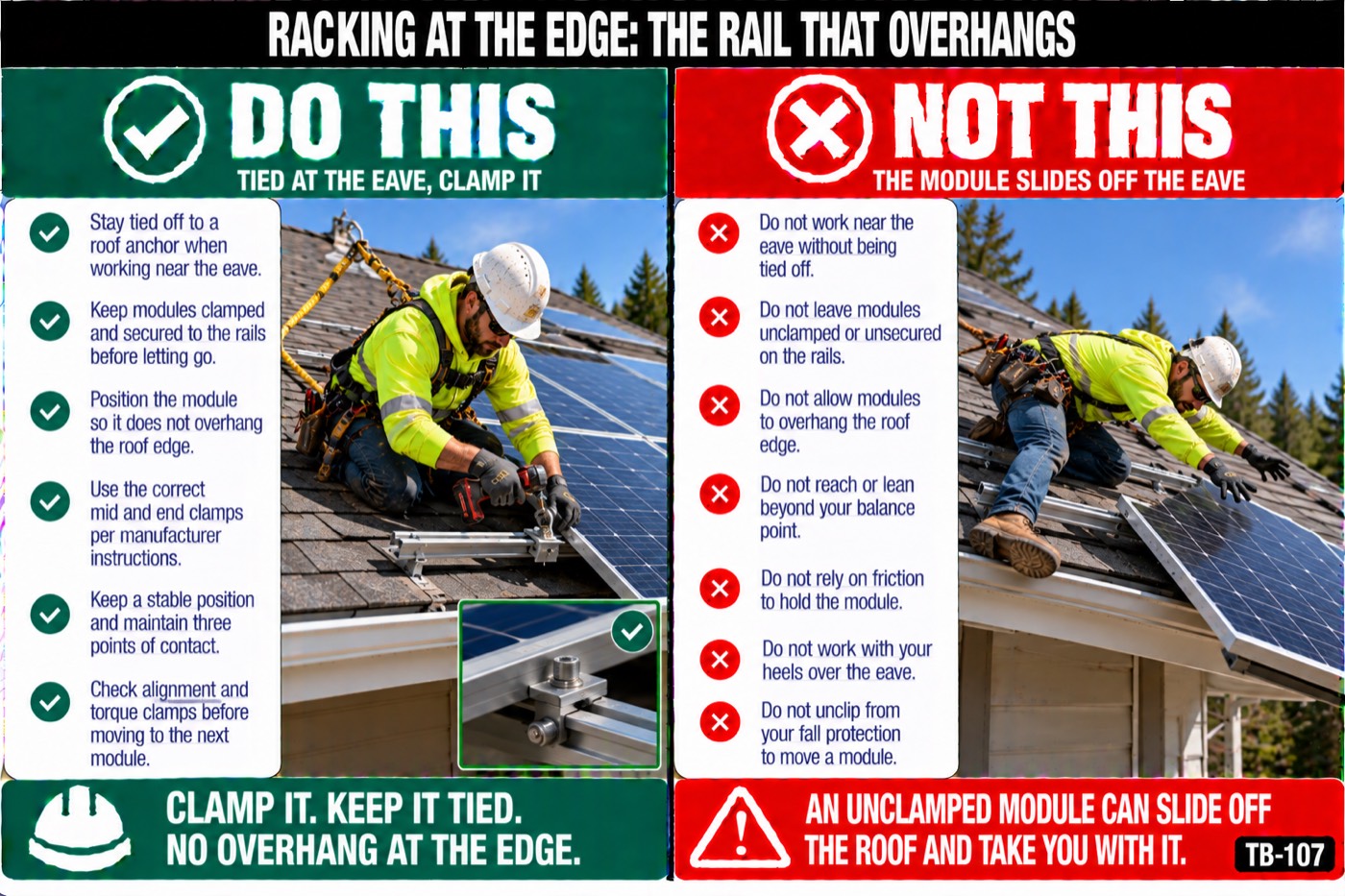 Racking at the edge: the rail that overhangs: the placard for this talk