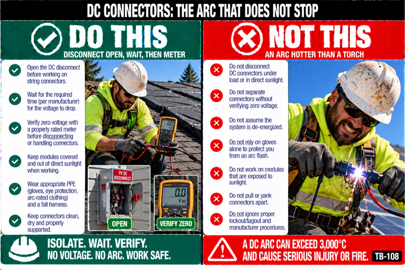 DC connectors: the arc that does not stop: the placard for this talk