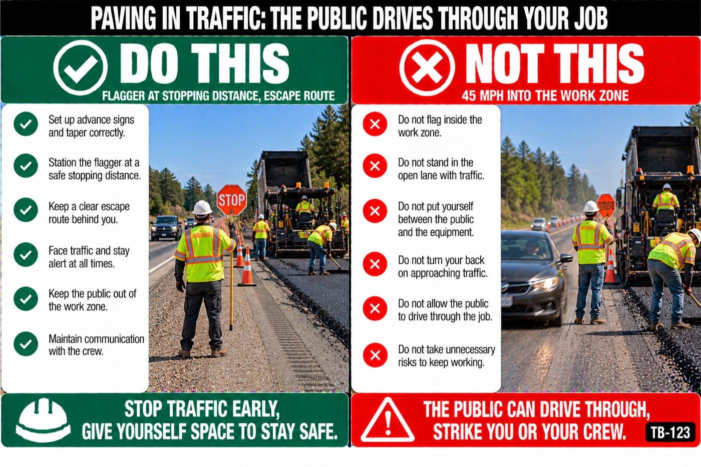 Paving in traffic: the public drives through your job: the placard for this talk