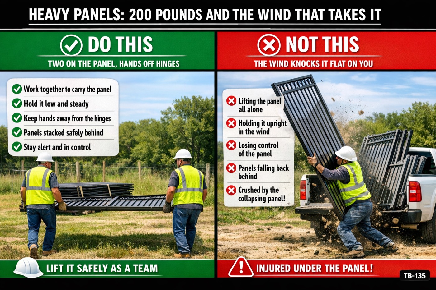 Heavy panels: 200 pounds and the wind that takes it: the placard for this talk