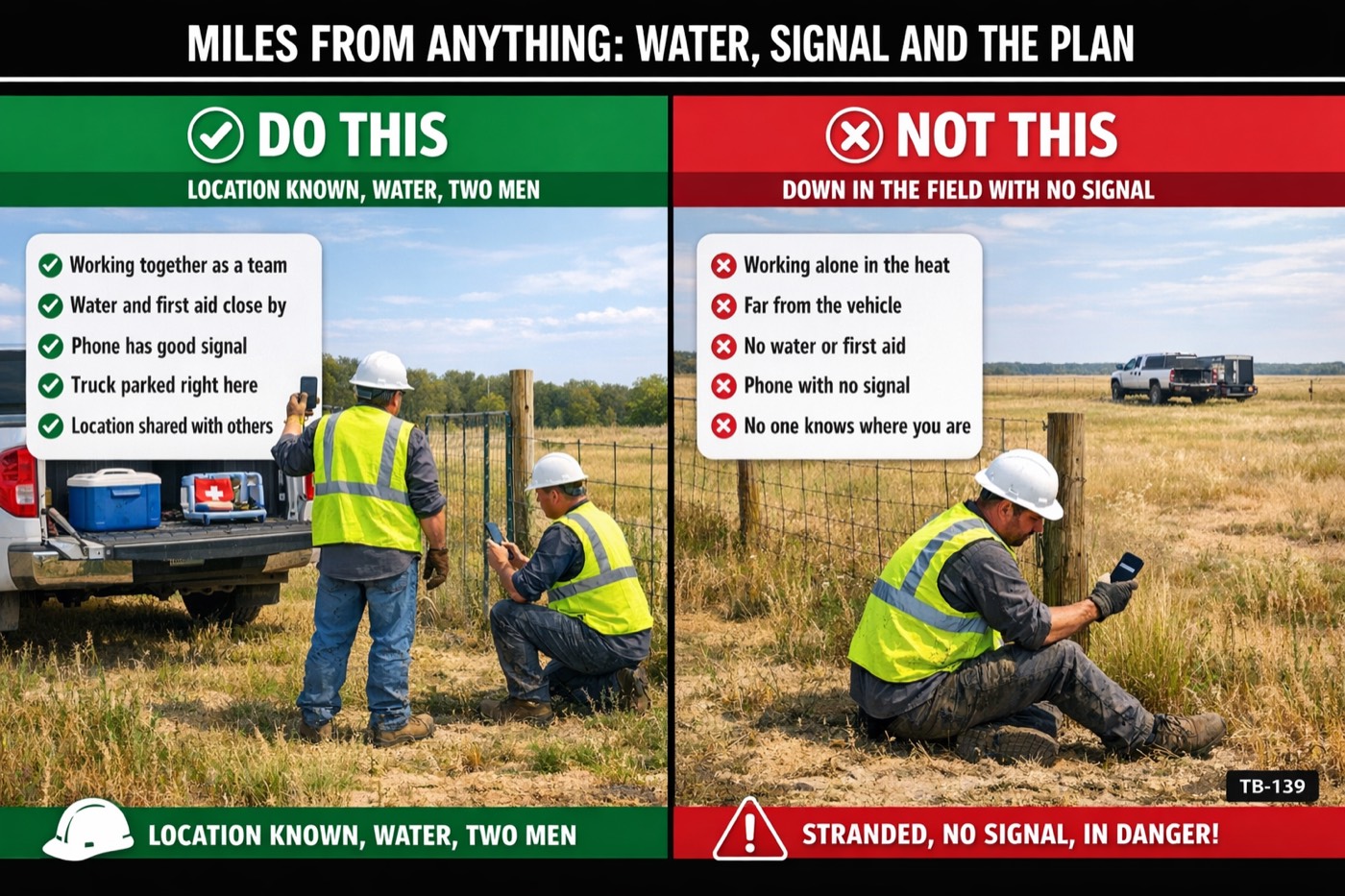 Miles from anything: water, signal and the plan: the placard for this talk