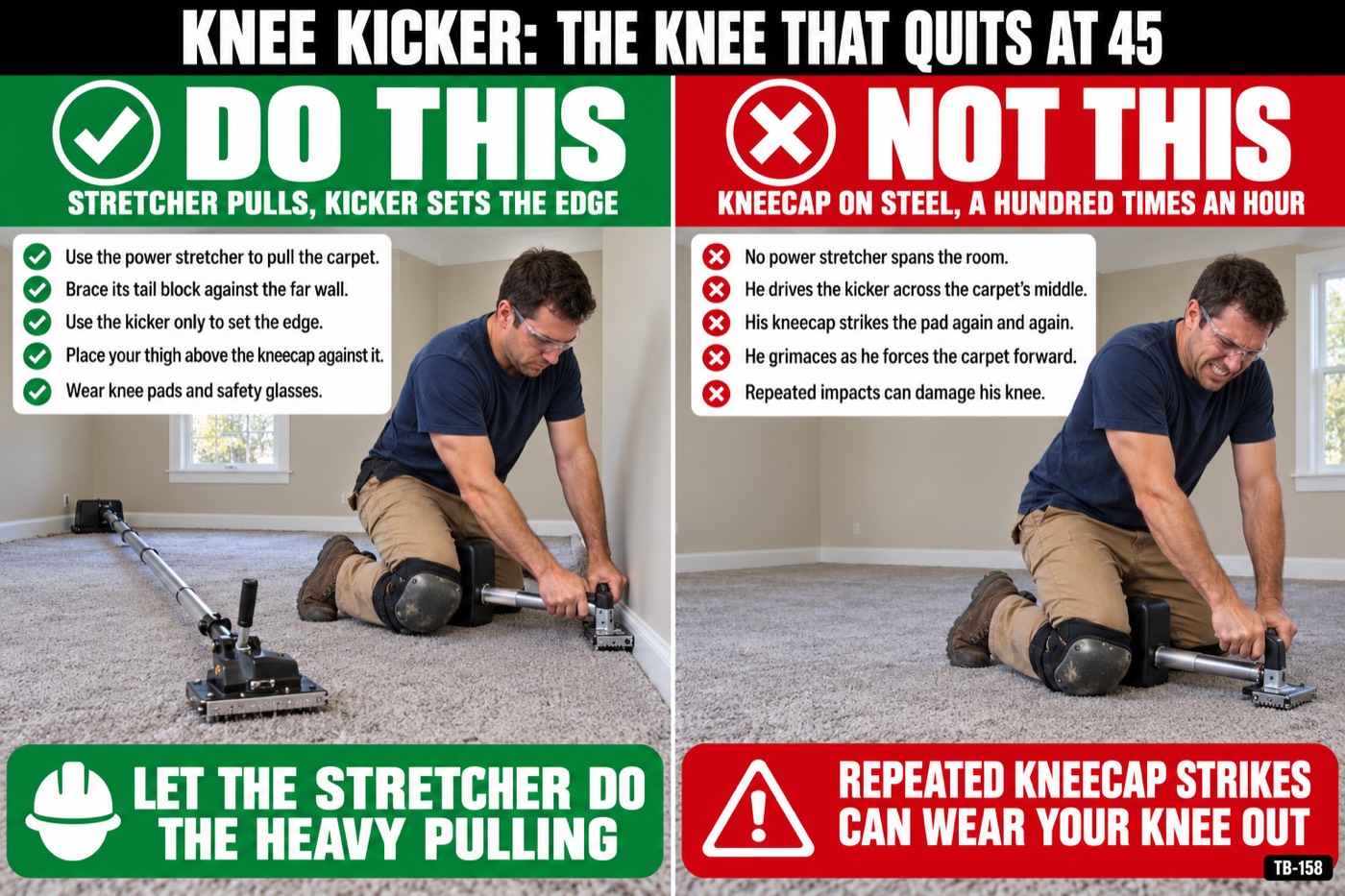Knee kicker: the knee that quits at 45: the placard for this talk