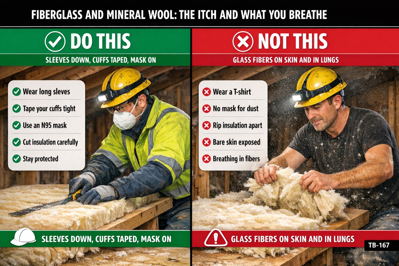 Fiberglass and mineral wool: the itch and what you breathe: the placard for this talk
