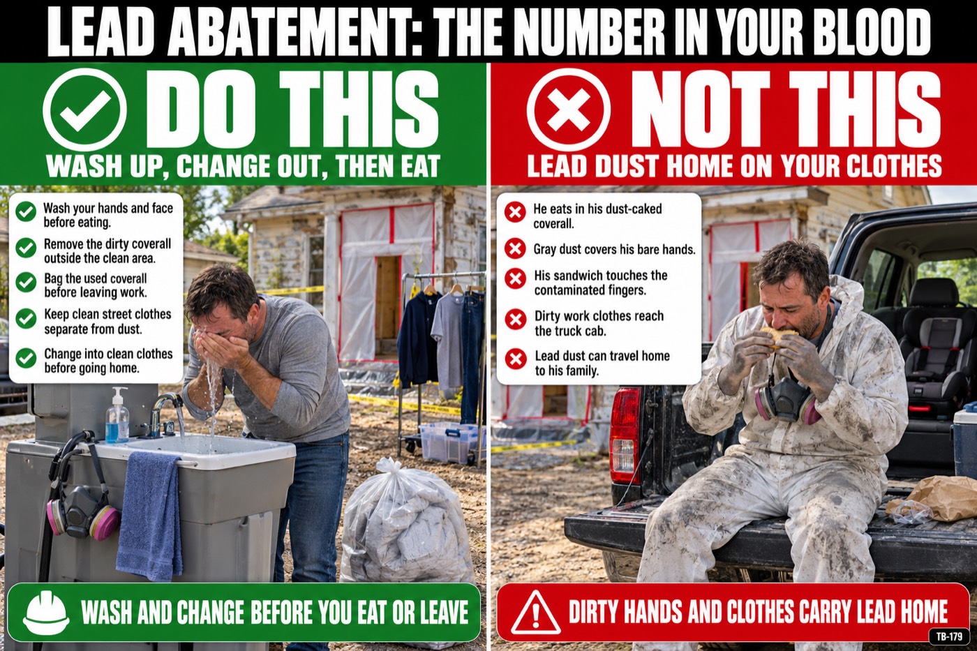Lead abatement: the number in your blood: the placard for this talk