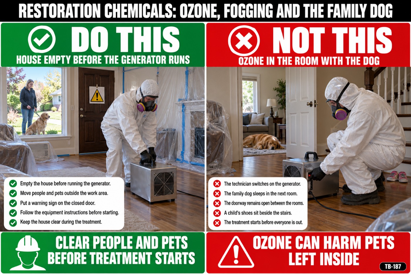 Restoration chemicals: ozone, fogging and the family dog: the placard for this talk