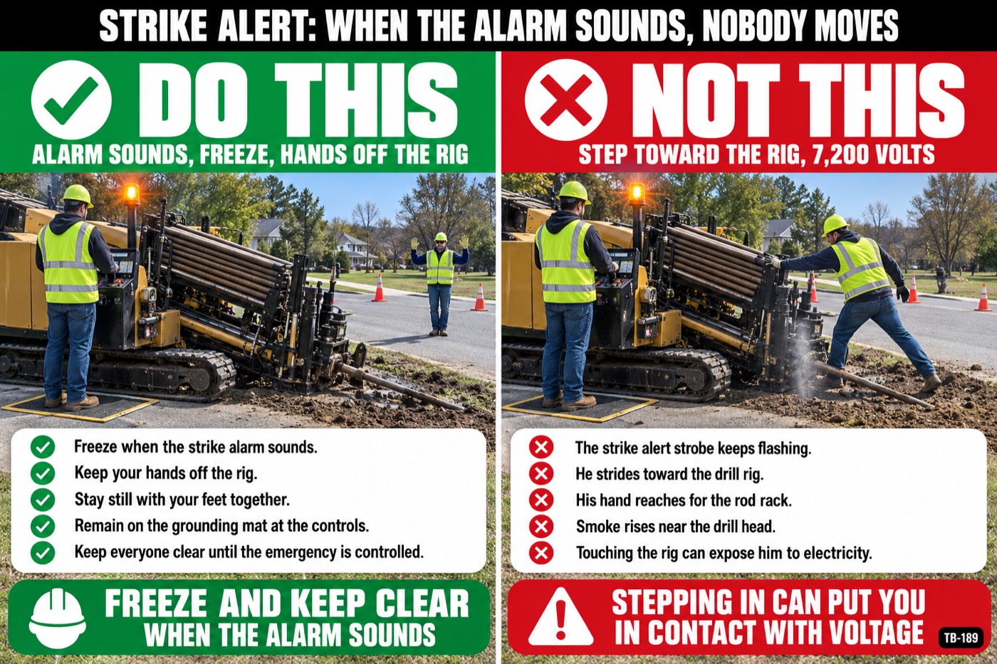 Strike alert: when the alarm sounds, nobody moves: the placard for this talk