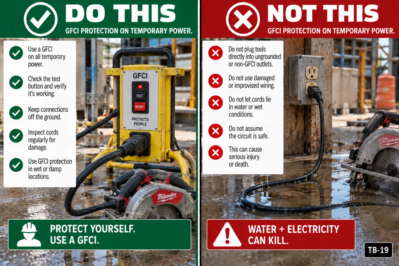 GFCI protection on temporary power: the placard for this talk