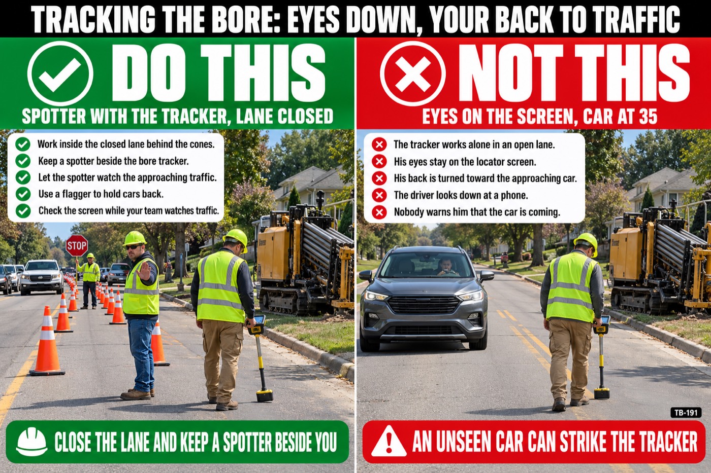 Tracking the bore: eyes down, your back to traffic: the placard for this talk