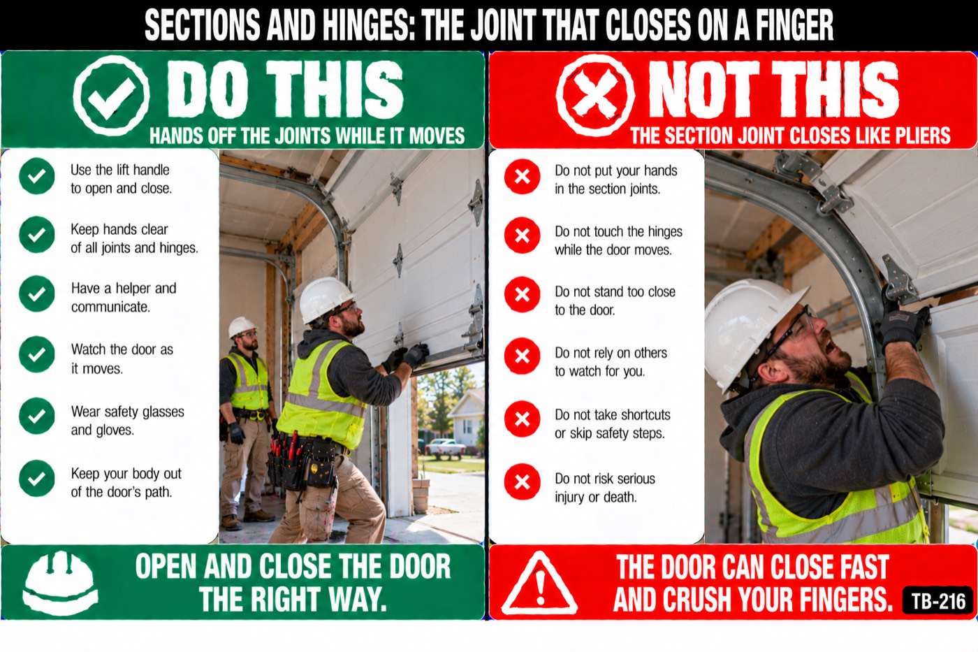 Sections and hinges: the joint that closes on a finger: the placard for this talk