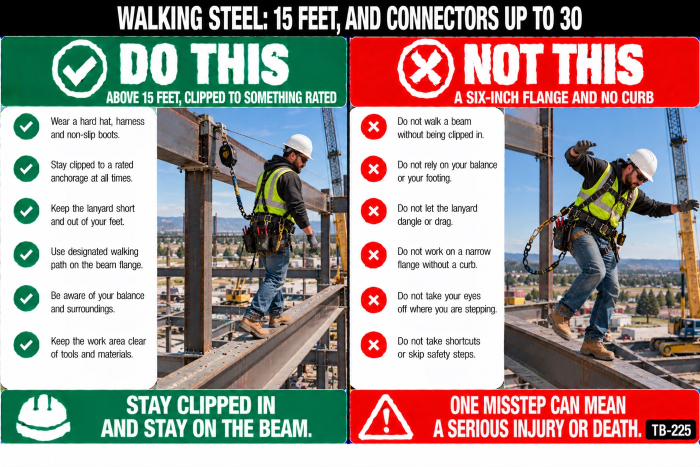 Walking steel: 15 feet, and connectors up to 30: the placard for this talk