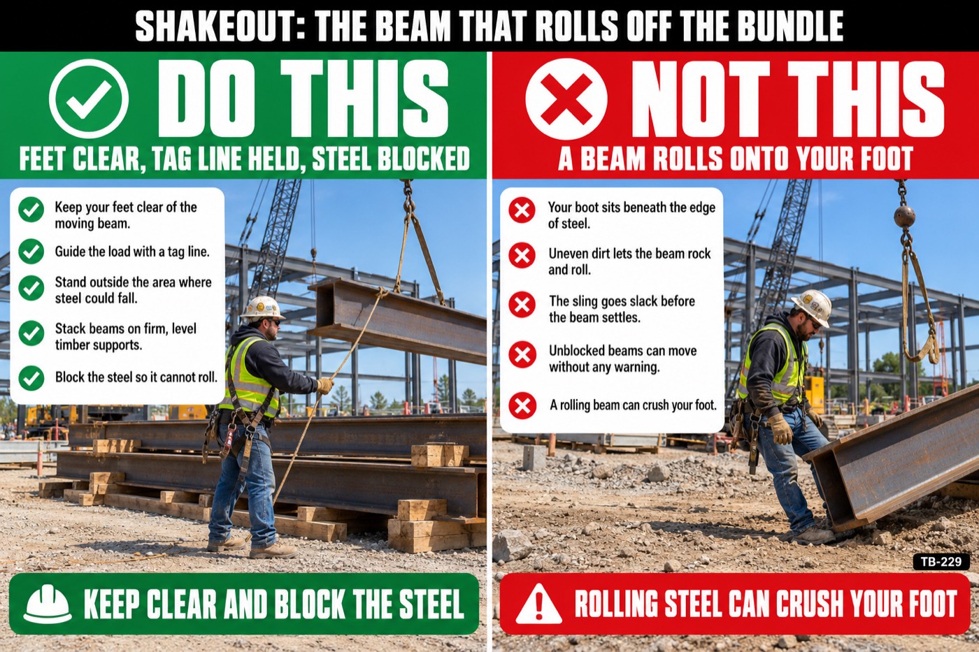 Shakeout: the beam that rolls off the bundle: the placard for this talk