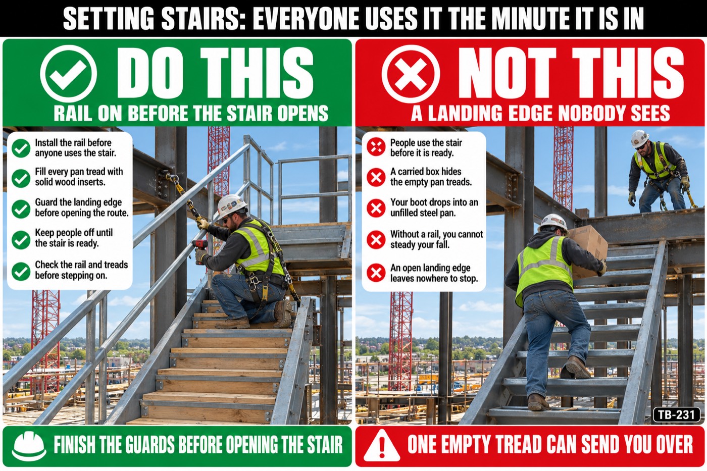 Setting stairs: everyone uses it the minute it is in: the placard for this talk