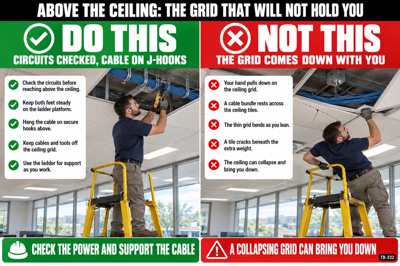 Above the ceiling: the grid that will not hold you: the placard for this talk