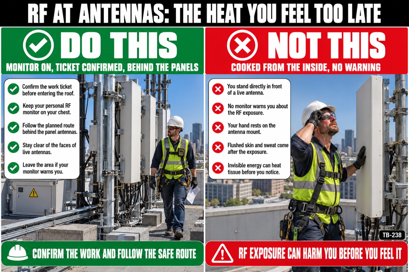 RF at antennas: the heat you feel too late: the placard for this talk