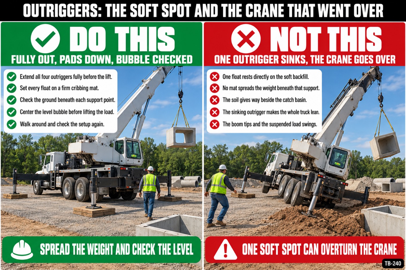 Outriggers: the soft spot and the crane that went over: the placard for this talk