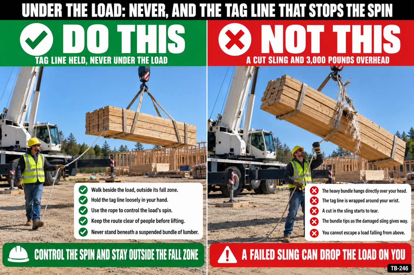 Under the load: never, and the tag line that stops the spin: the placard for this talk