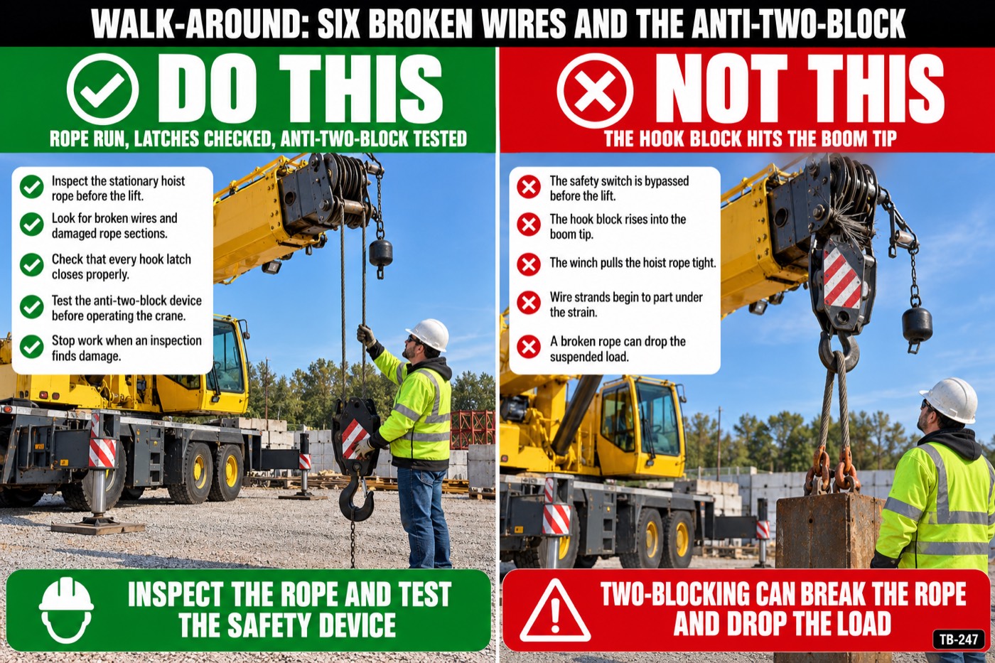 Walk-around: six broken wires and the anti-two-block: the placard for this talk
