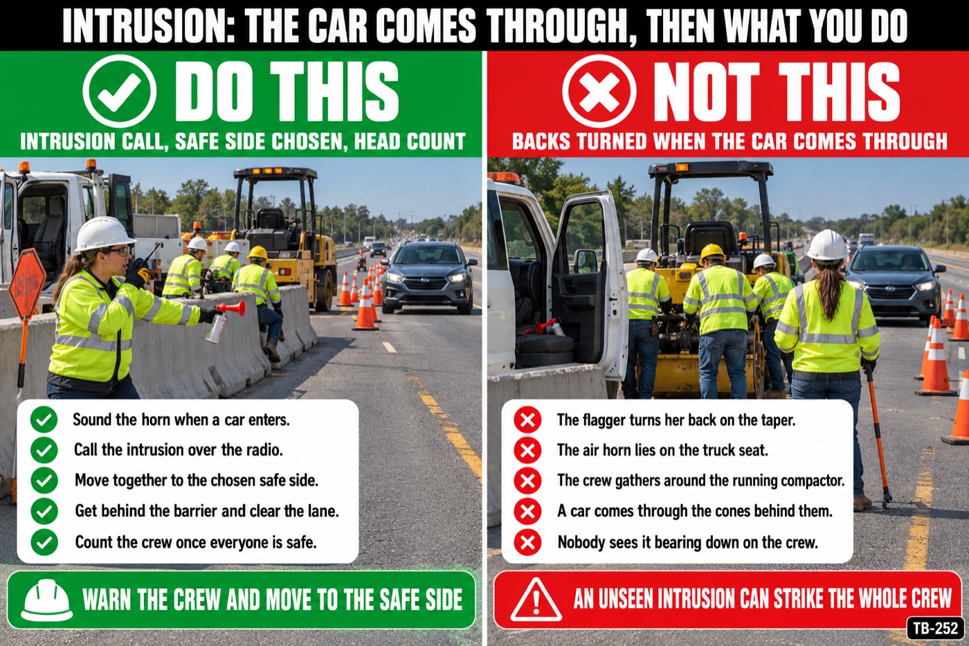 Intrusion: the car comes through, then what you do: the placard for this talk