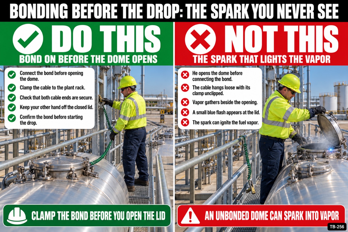 Bonding before the drop: the spark you never see: the placard for this talk