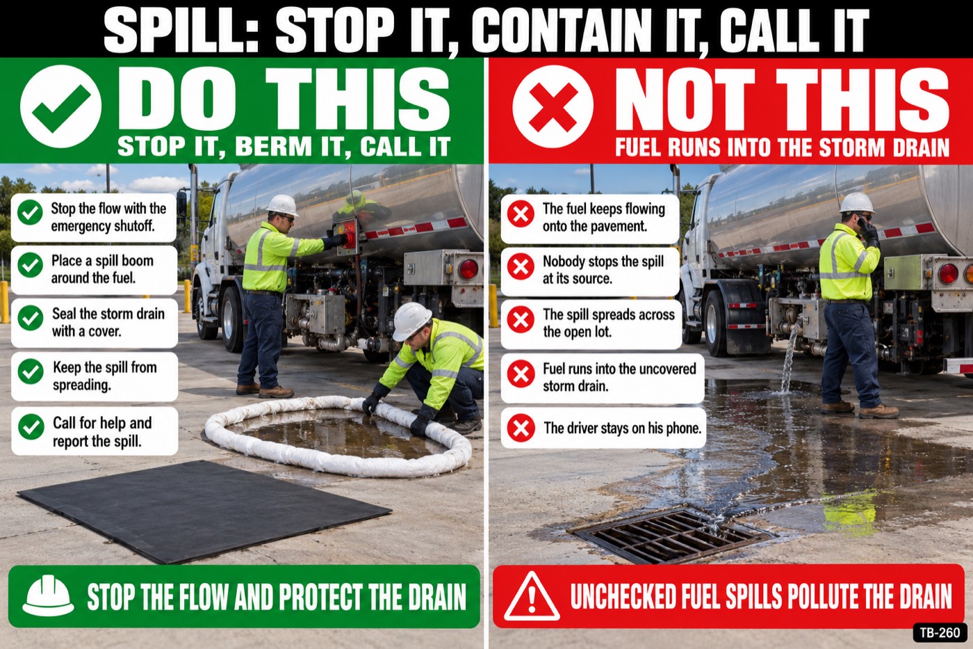 Spill: stop it, contain it, call it: the placard for this talk