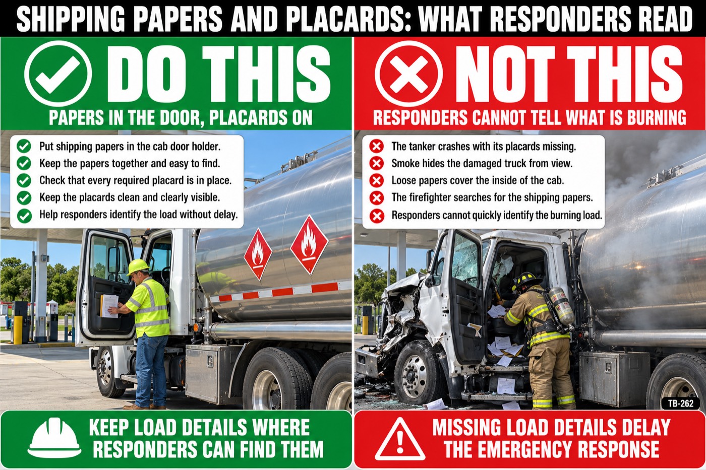 Shipping papers and placards: what responders read: the placard for this talk