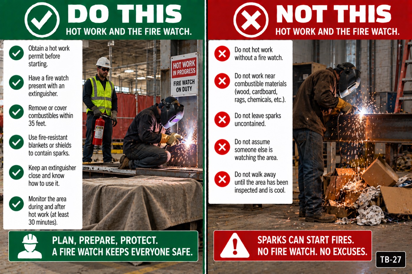 Hot work and the fire watch: the placard for this talk