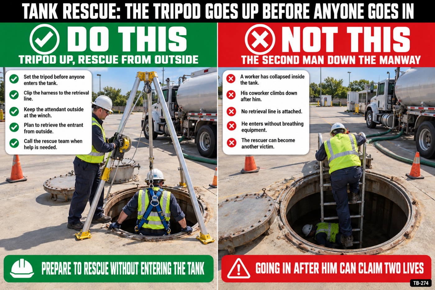 Tank rescue: the tripod goes up before anyone goes in: the placard for this talk