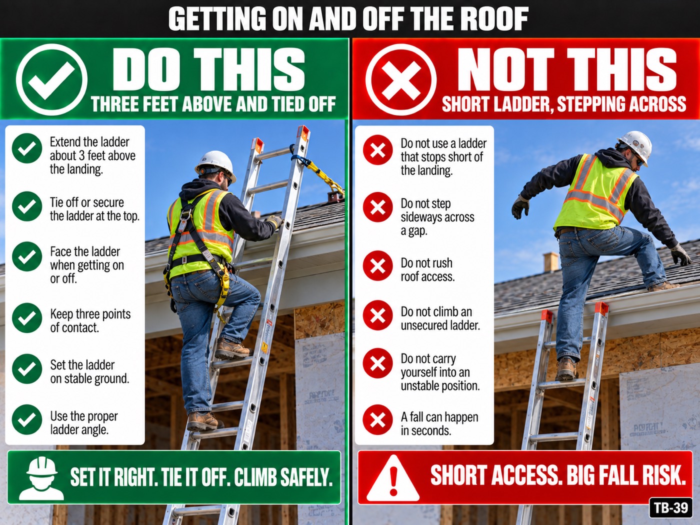 Getting on and off the roof: the placard for this talk