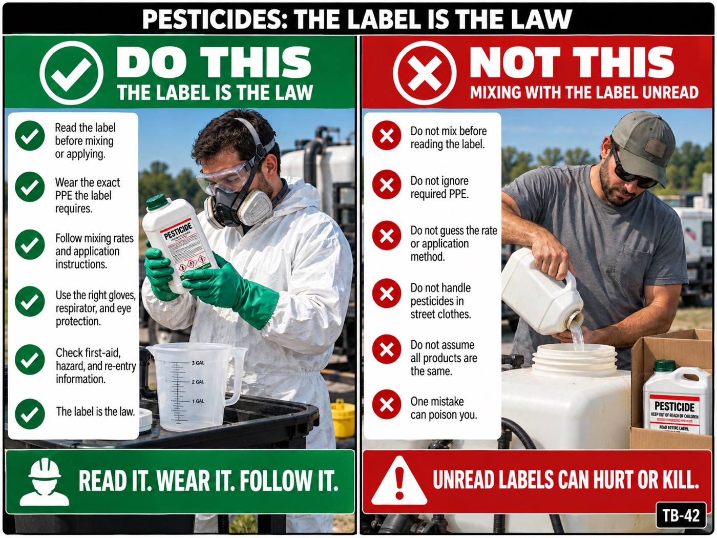 Pesticides: the label is the law: the placard for this talk