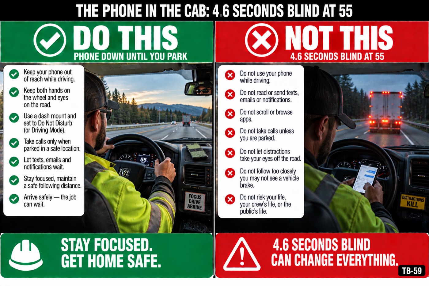 The phone in the cab: 4.6 seconds blind at 55: the placard for this talk