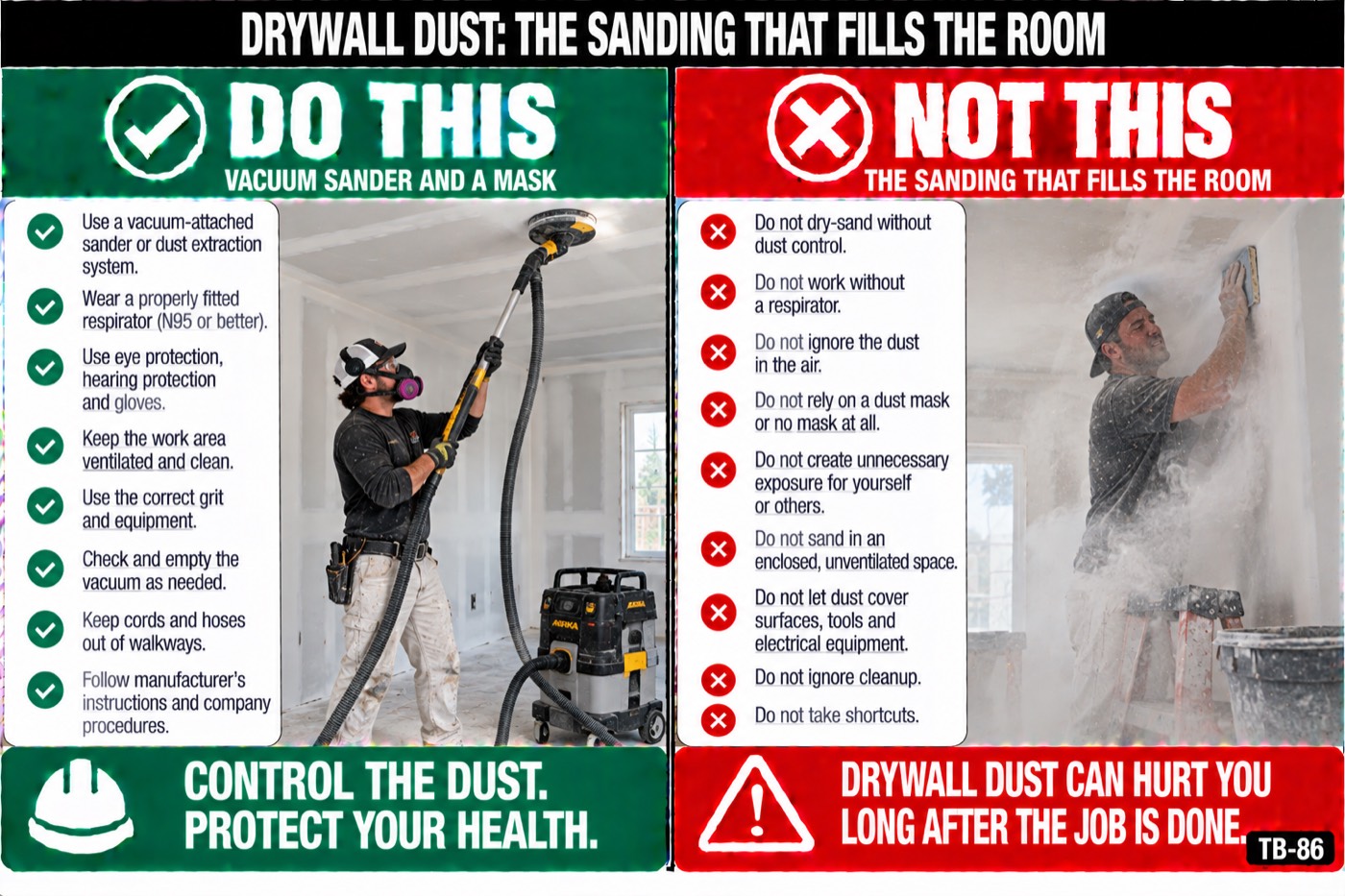 Drywall dust: the sanding that fills the room: the placard for this talk
