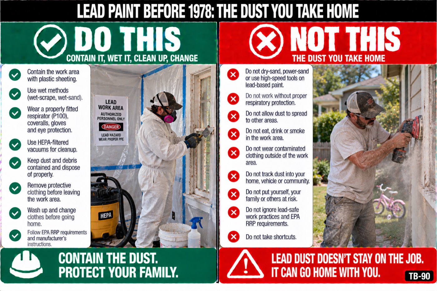 Lead paint before 1978: the dust you take home: the placard for this talk