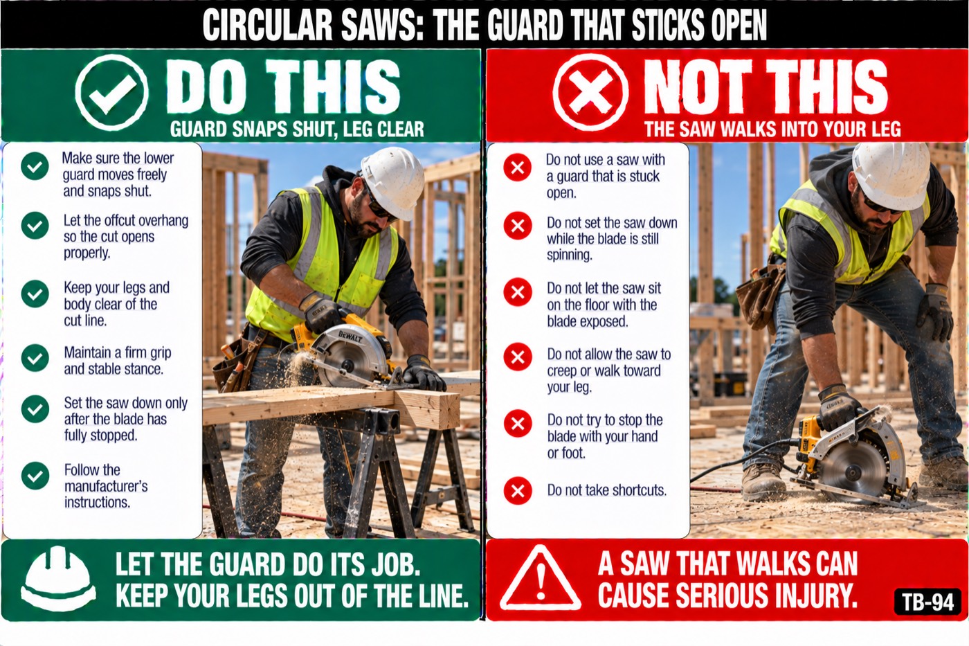 Circular saws: the guard that sticks open: the placard for this talk