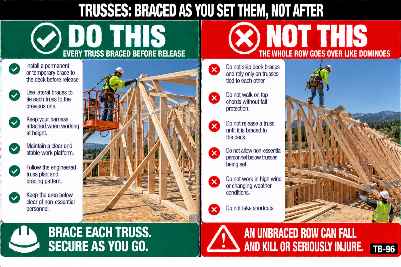 Trusses: braced as you set them, not after: the placard for this talk
