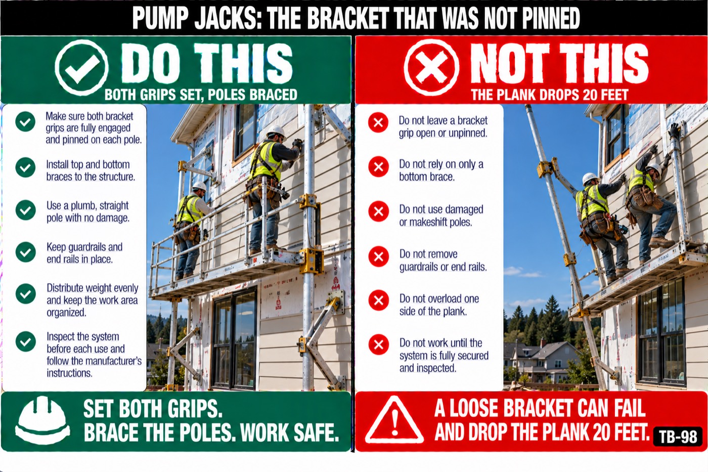 Pump jacks: the bracket that was not pinned: the placard for this talk